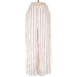 Charlie Holiday Cream and Red Striped Wide Leg Pants